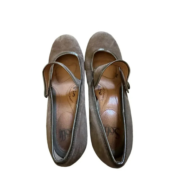 Sofft Mary Jane Taupe Genuine Leather Casual Workwear Heels Size 7M - Picture 6 of 10